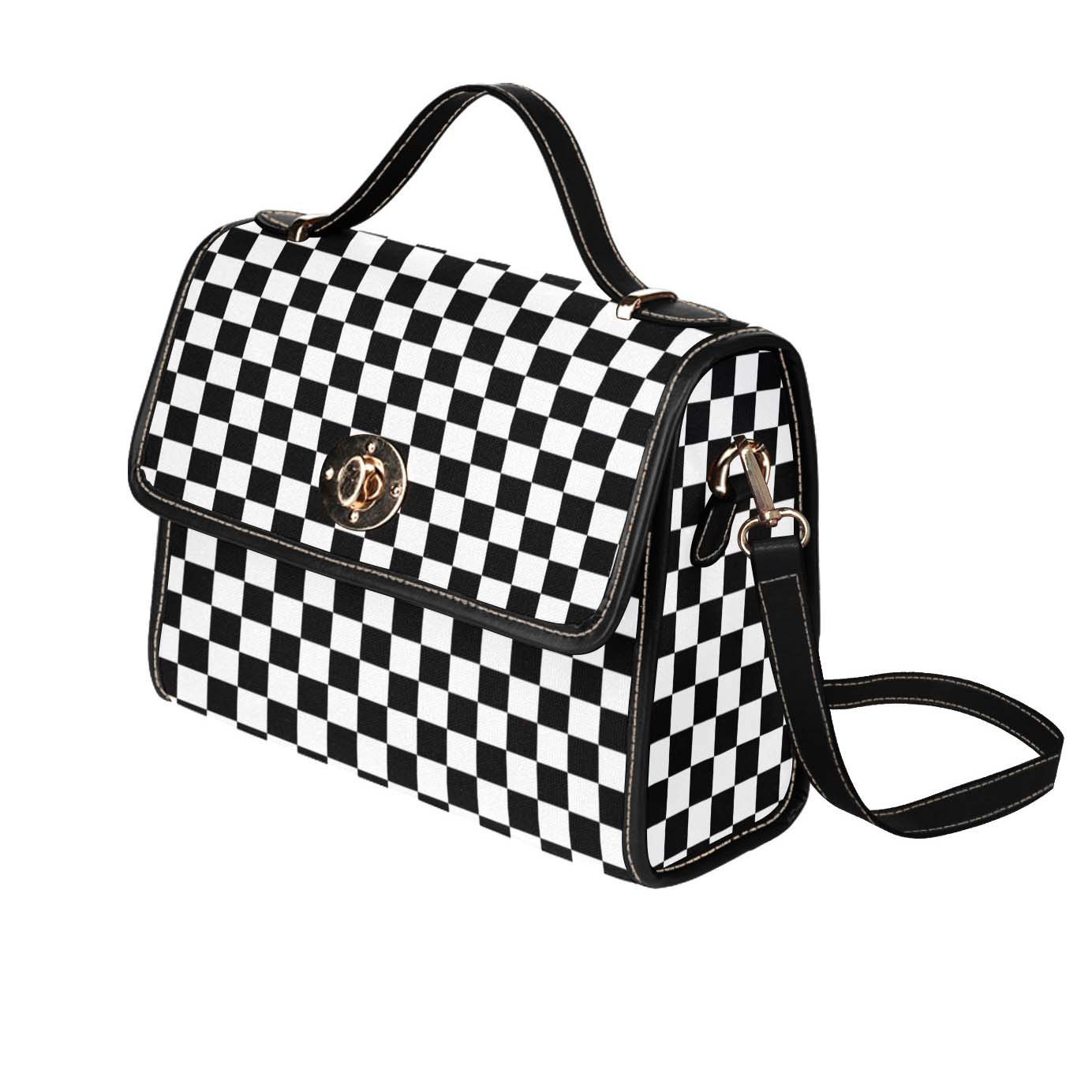 Amazon.com: Womens Black and White Checkered Pattern Tote Bag : Clothing,  Shoes & Jewelry